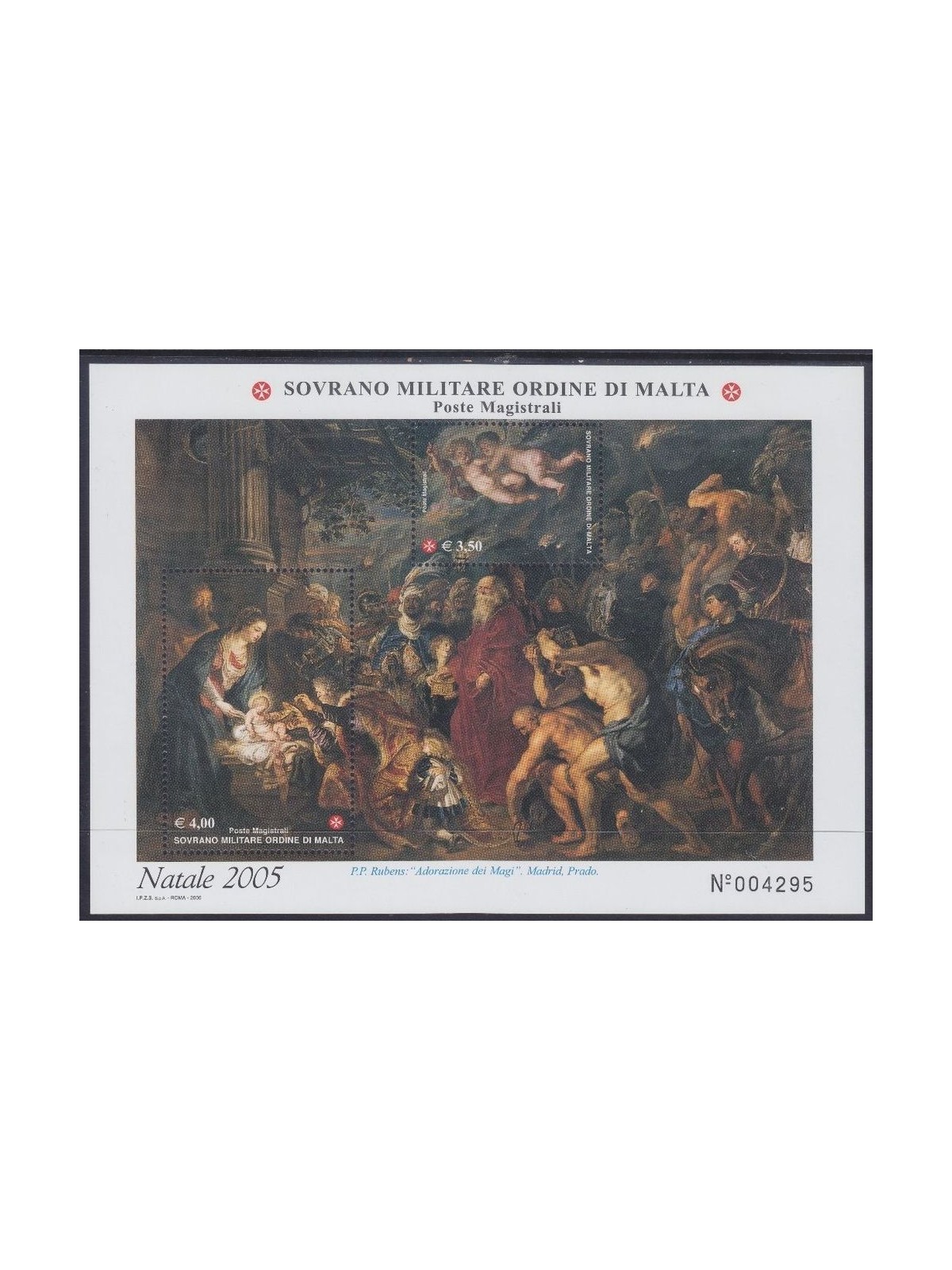 SMOM 2005 Christmas s/s MNH**
