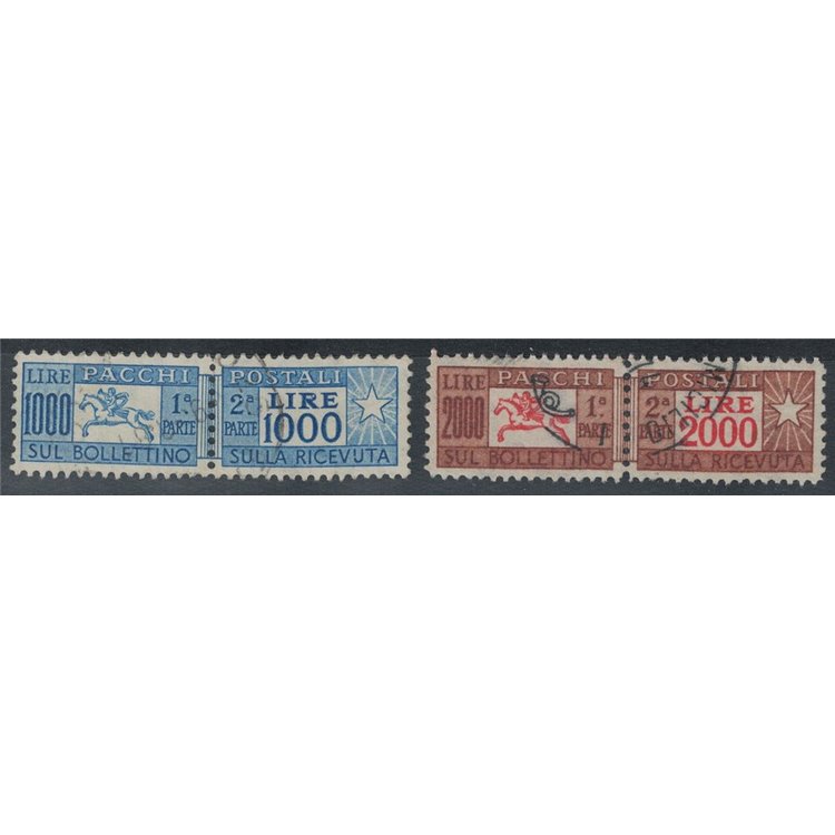 ITALIA 1957 Pacchi postali 2v us