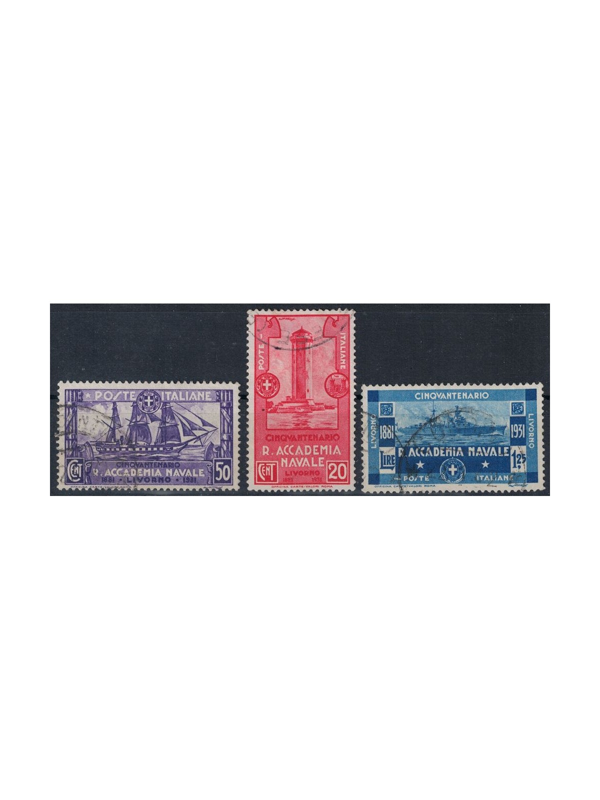 ITALY KINGDOM 1931 Naval Academy 3v us