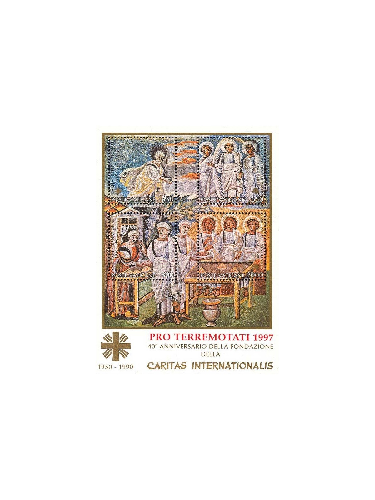 VATICANO 1997 Pro Terremotati BF MNH**