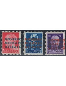 ITALIA REGNO 1943 Governo Militare Alleato 3v MH*