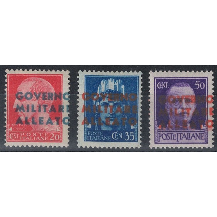 ITALY KINGDOM 1943 Allied Military Government 3v MH*