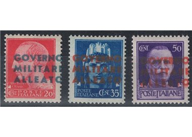 ITALY KINGDOM 1943 Allied Military Government 3v MH*