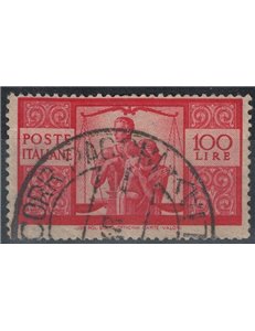 ITALY 1946 Democratic 100£ dent. 14x13¼ us