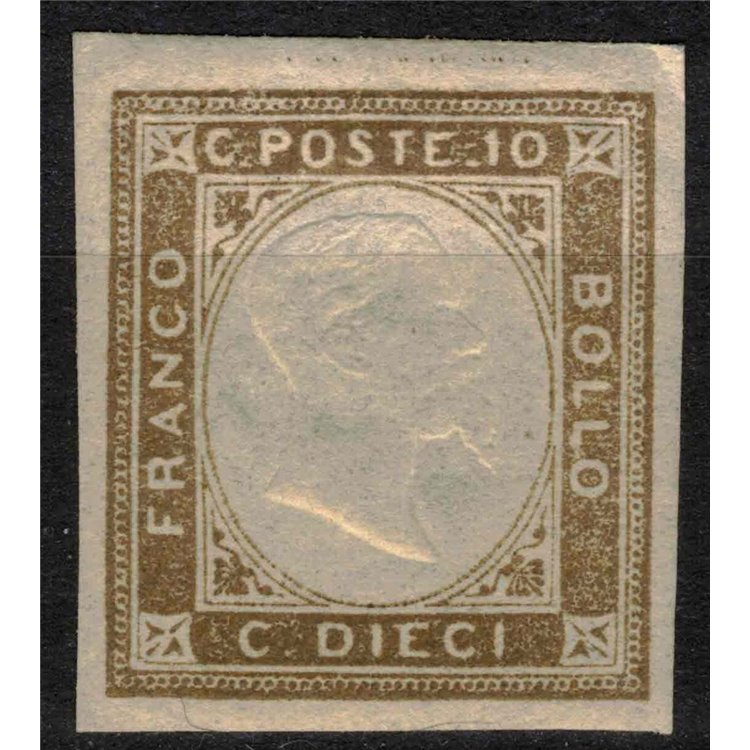 ITALIA REGNO 1861 Matraire (10c bruno) MH*