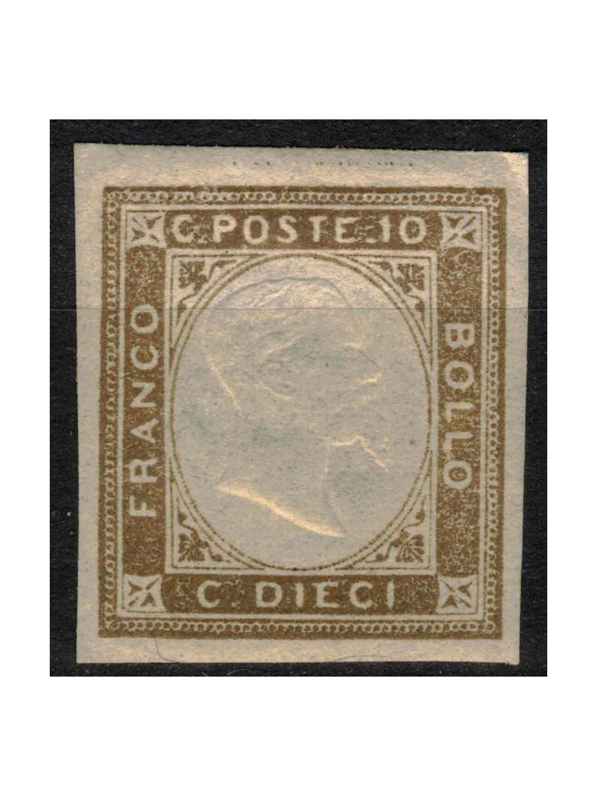 ITALIA REGNO 1861 Matraire (10c bruno) MH*