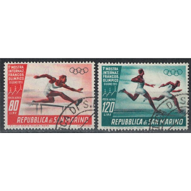 SAN MARINO 1955 Olympic Stamp (Airmail) 2v us
