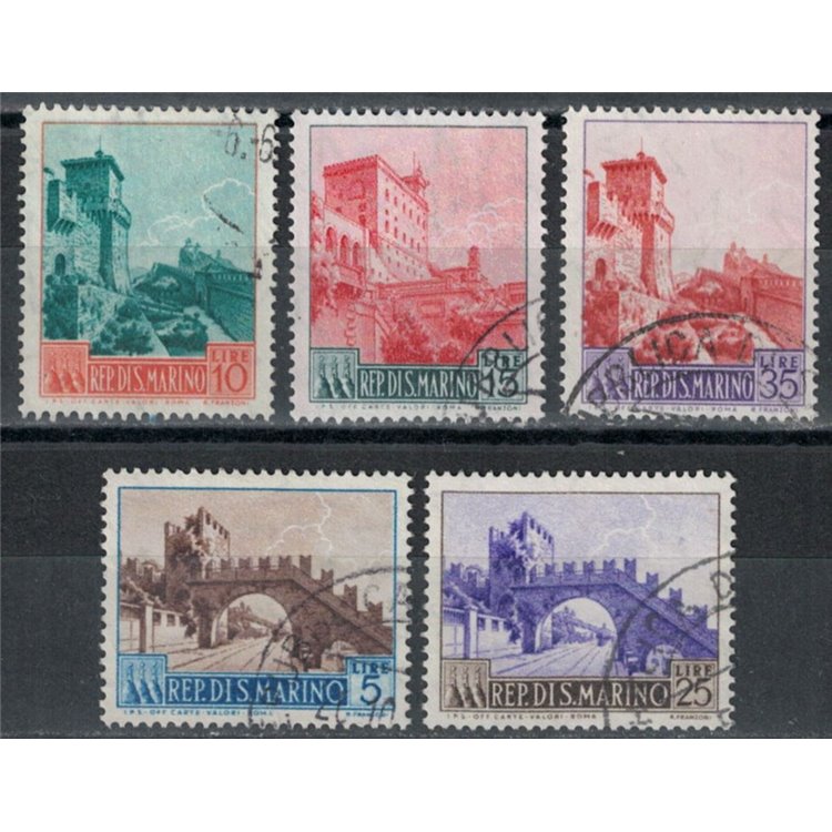 SAN MARINO 1955 Views 5v us