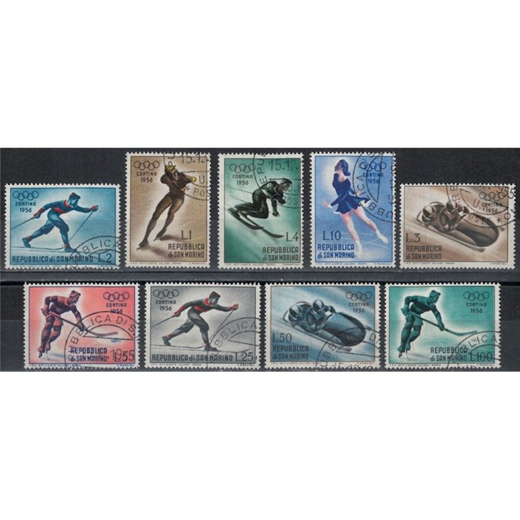 SAN MARINO 1955 Winter Olympic Games 9v us