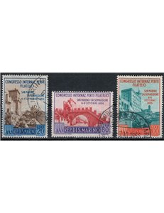 SAN MARINO 1956 Congress of Philatelic Experts 3v us