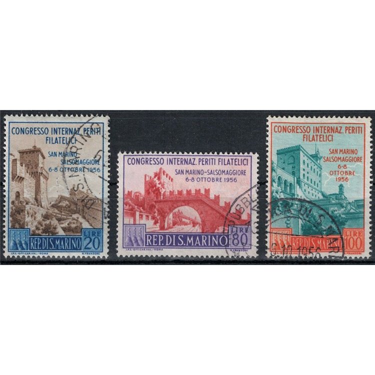 SAN MARINO 1956 Congresso dei Periti Filatelici 3v us
