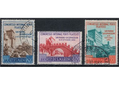 SAN MARINO 1956 Congress of Philatelic Experts 3v us