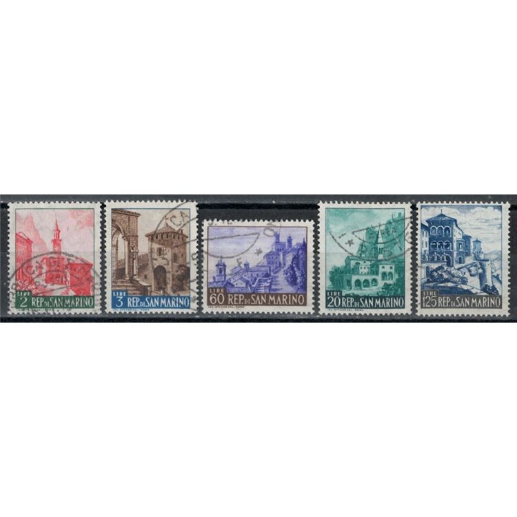 SAN MARINO 1957 Views of San Marino 5v us