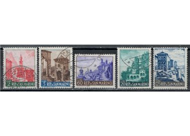 SAN MARINO 1957 Vedute di San Marino 5v us