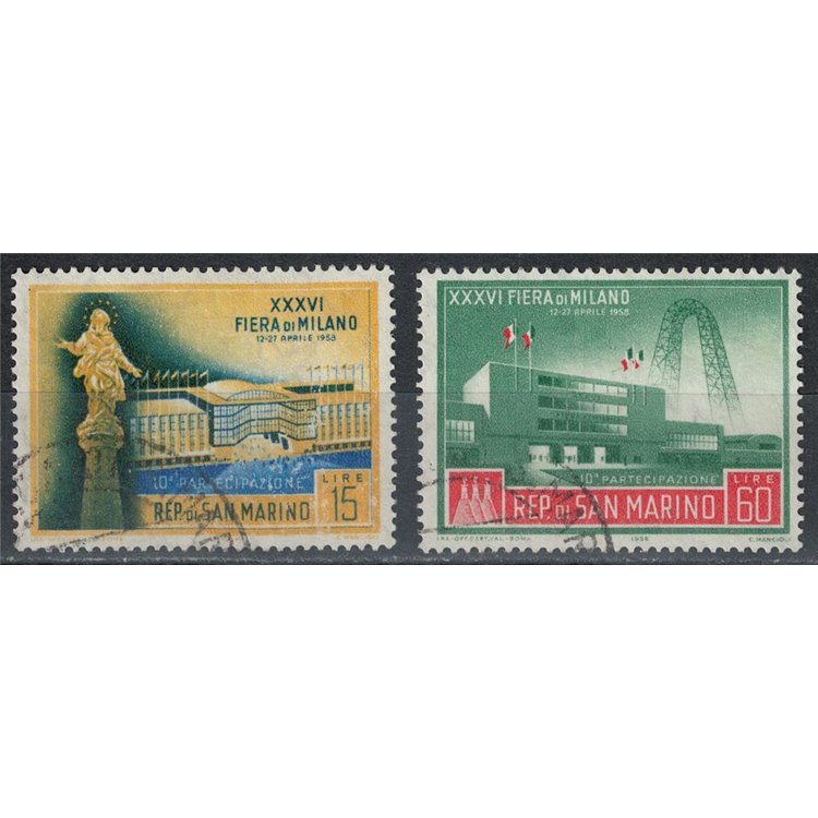 SAN MARINO 1958 Milan Fair 2v us