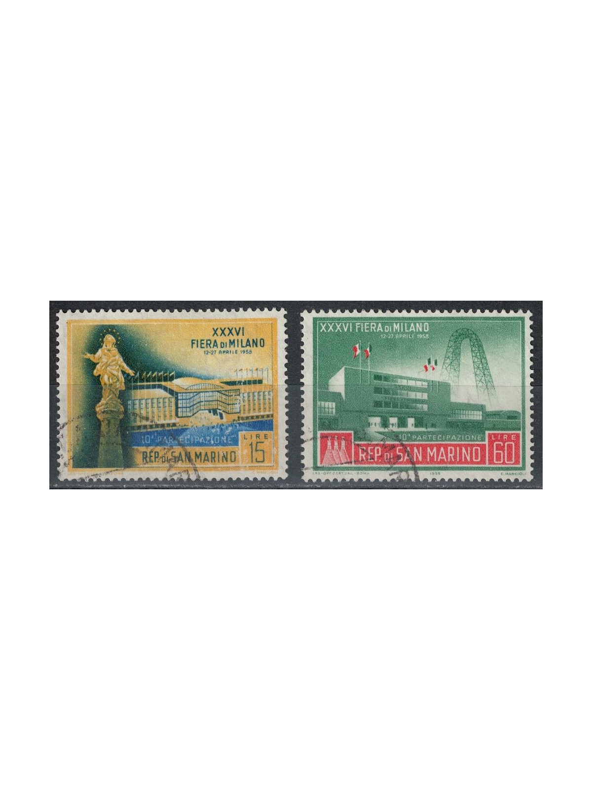 SAN MARINO 1958 Fiera di Milano 2v us