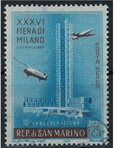 SAN MARINO 1958 Milan Fair (airmail) us