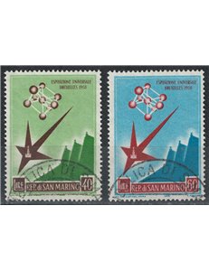SAN MARINO 1958 Brussels Exhibition 2v us