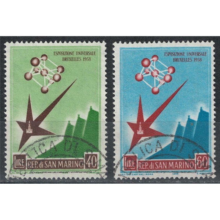 SAN MARINO 1958 Brussels Exhibition 2v us