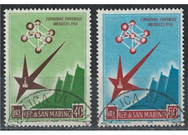 SAN MARINO 1958 Brussels Exhibition 2v us