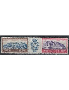 SAN MARINO 1958 Monte Titano (airmail) 2v us