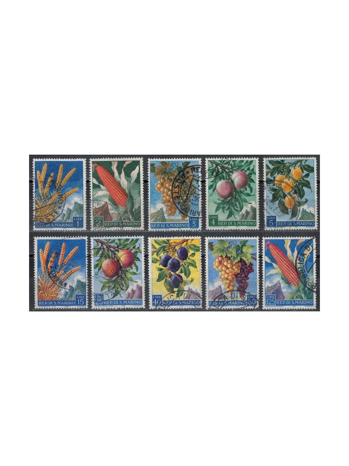 SAN MARINO 1958 Agricultural Products 10v us