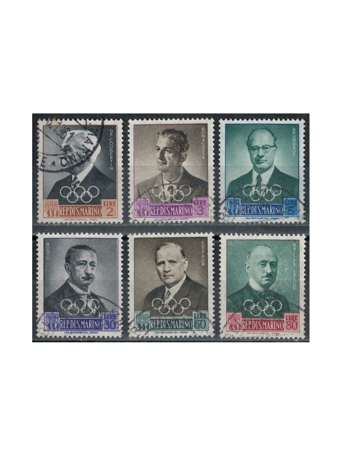 SAN MARINO 1959 Pre olimpica 6v us