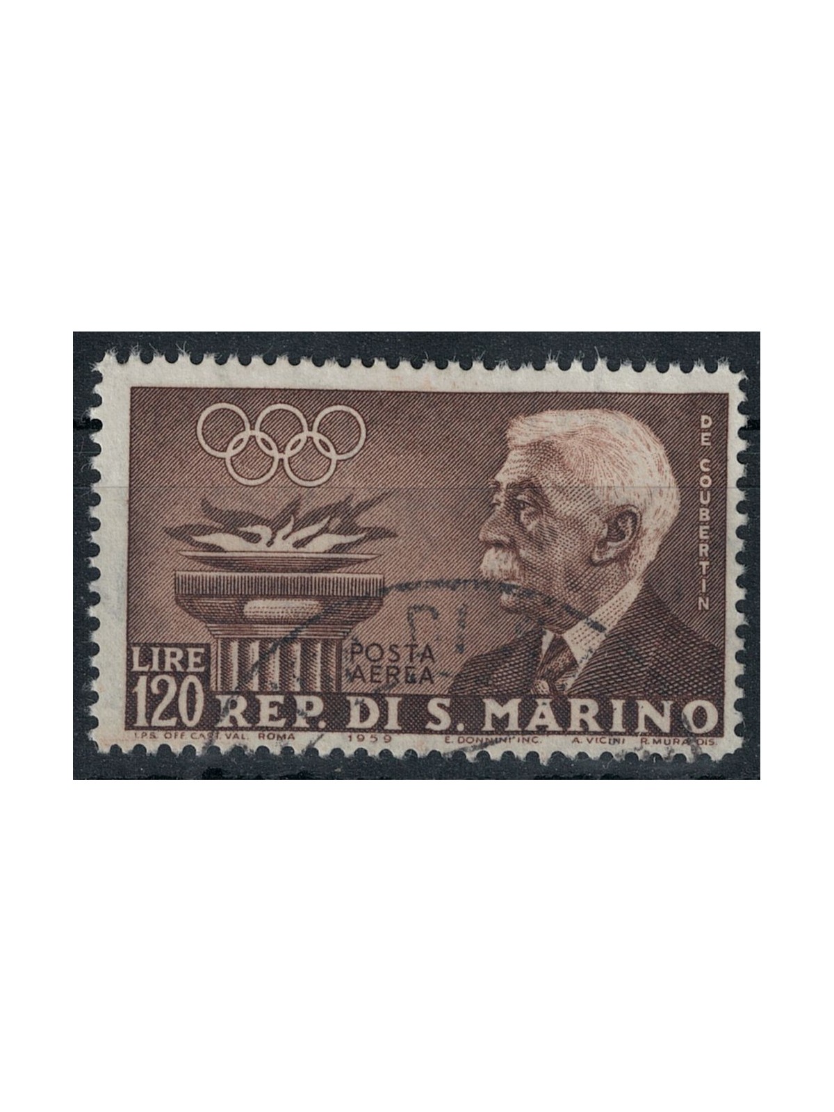 SAN MARINO 1959 Pre-Olympic (airmail) us