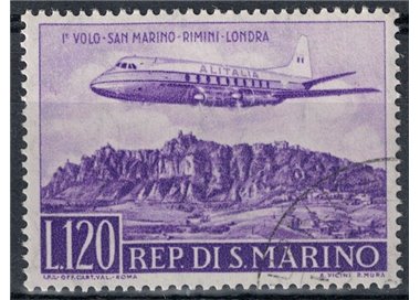 SAN MARINO 1959 Flight San Marino - Rimini - London us