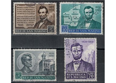 SAN MARINO 1959 Abraham Lincoln 4v us