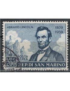 SAN MARINO 1959 Abraham Lincoln (airmail) us