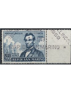SAN MARINO 1959 Abramo Lincoln (posta aerea) us
