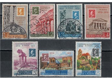SAN MARINO 1959 Stamps of Sicily 7v us