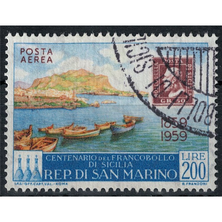 SAN MARINO 1959 Stamps of Sicily (airmail) us