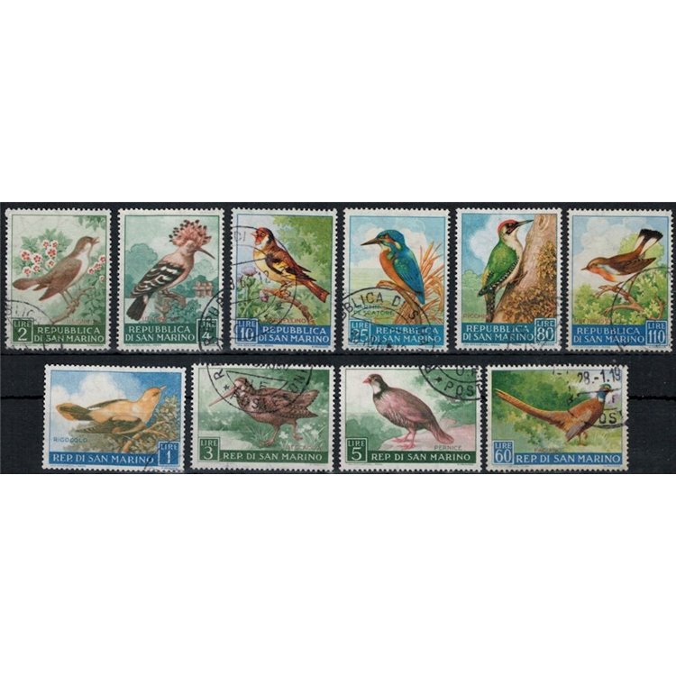 SAN MARINO 1960 Birdlife 10v us
