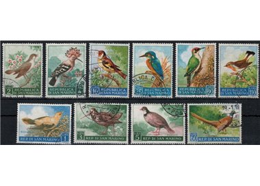 SAN MARINO 1960 Fauna avicola 10v us