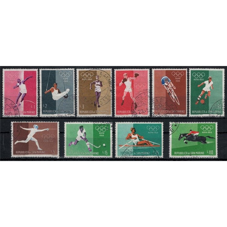 SAN MARINO 1960 Olimpiadi di Roma 10v us