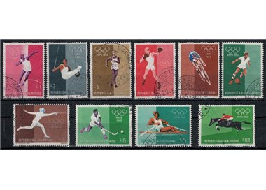 SAN MARINO 1960 Rome Olympics 10v us