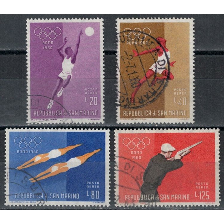 SAN MARINO 1960 Rome Olympics (airmail) 4v us