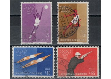 SAN MARINO 1960 Rome Olympics (airmail) 4v us