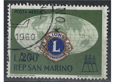 SAN MARINO 1960 Lions Club (posta aerea) us