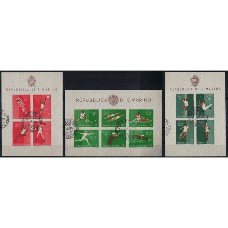 SAN MARINO 1960 Rome Olympics 3 s/s us