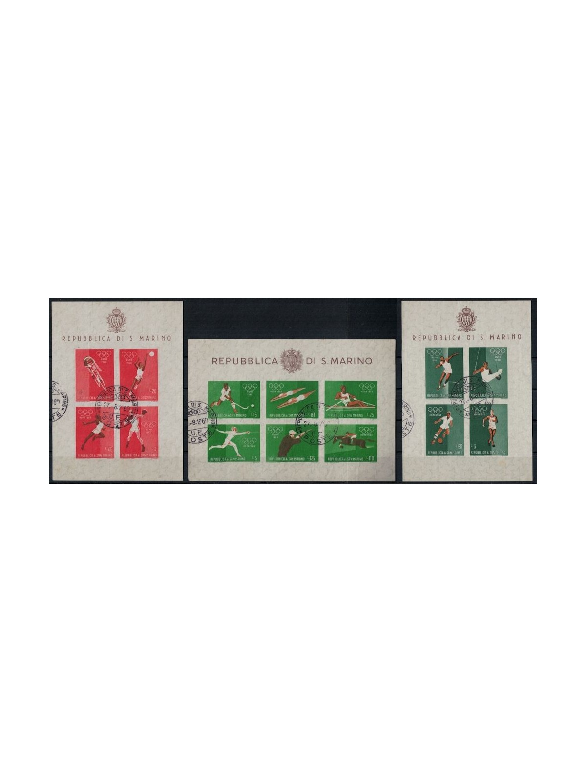 SAN MARINO 1960 Olimpiadi di Roma 3 BF us