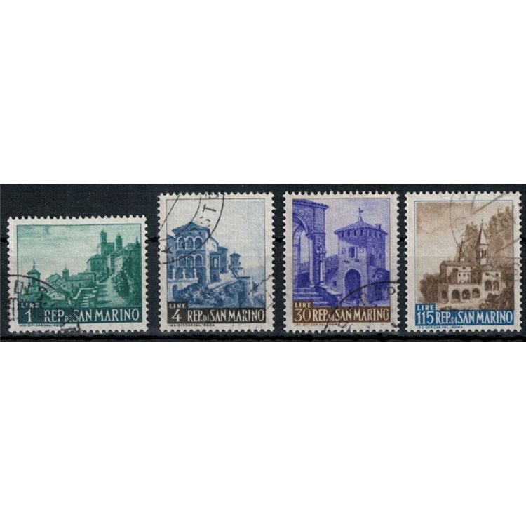 SAN MARINO 1961 Vedute di San Marino 4v us