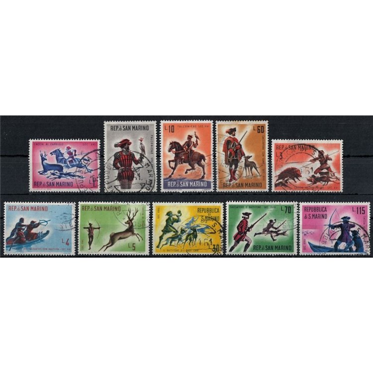 SAN MARINO 1961 Ancient Hunt 10v US