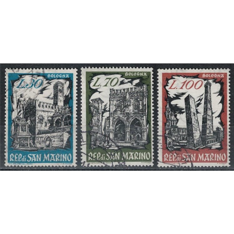 SAN MARINO 1961 Philatelic Exhibition Bophilex 3v us