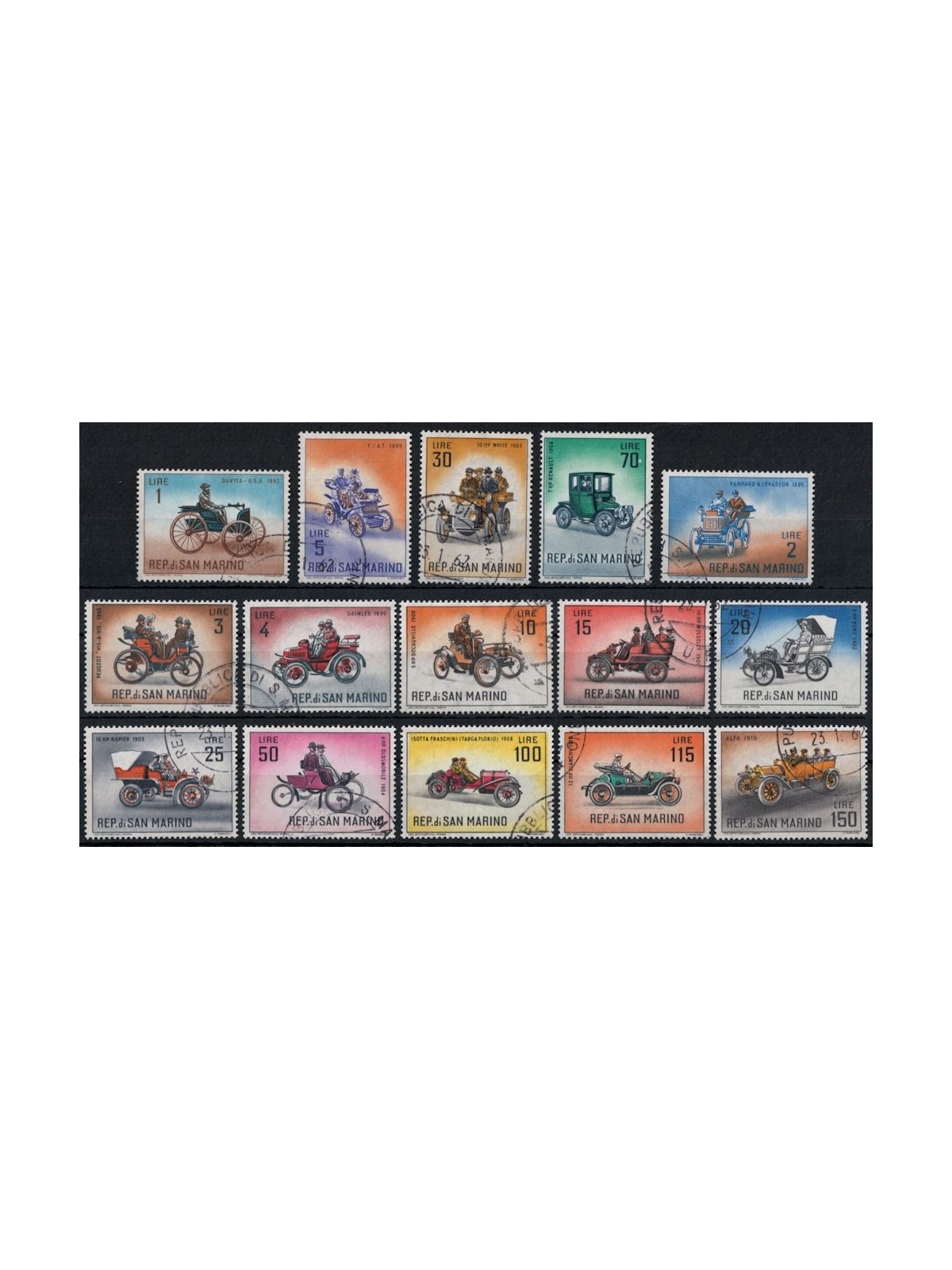 SAN MARINO 1962 History of the 15v us automobile