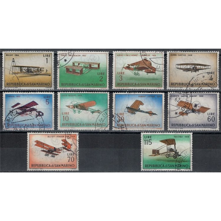 SAN MARINO 1962 History of the 10v US airplane