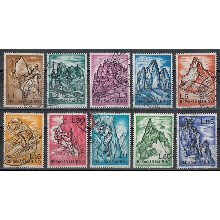 SAN MARINO 1962 Mountaineering Sports 10v us