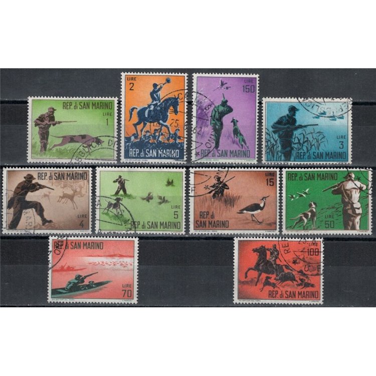 SAN MARINO 1962 Caccia moderna 10v us